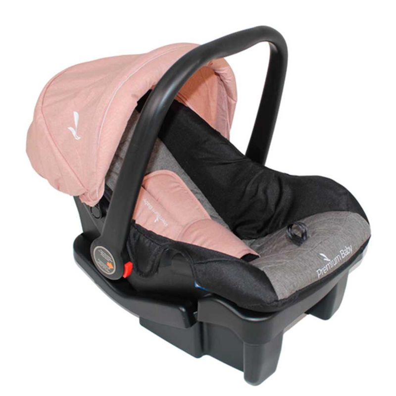 Coche-y-silla-para-carro-Travel-System-Maverick-rosado-gris