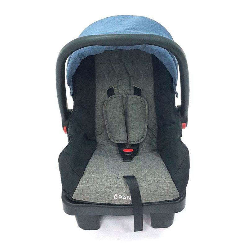 Coche-y-silla-para-carro-para-bebe-compacto-azul-y-gris