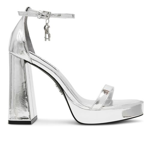 Sandalia de vestir Steve Madden plateadas para mujer