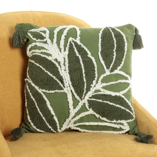 Cojín decorativo con pom pom 45x45 cm