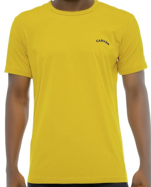 Camiseta Carven amarilla sólida para hombre