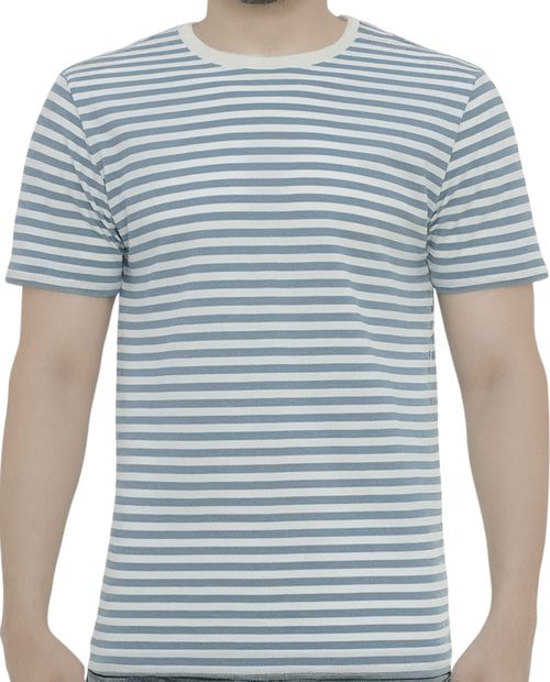 Camiseta Carven celeste rayada para hombre