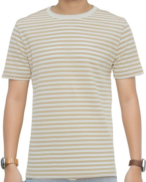 Camiseta Carven amarilla rayada para hombre