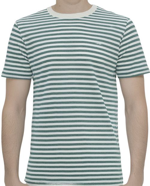 Camiseta Carven verde rayada para hombre