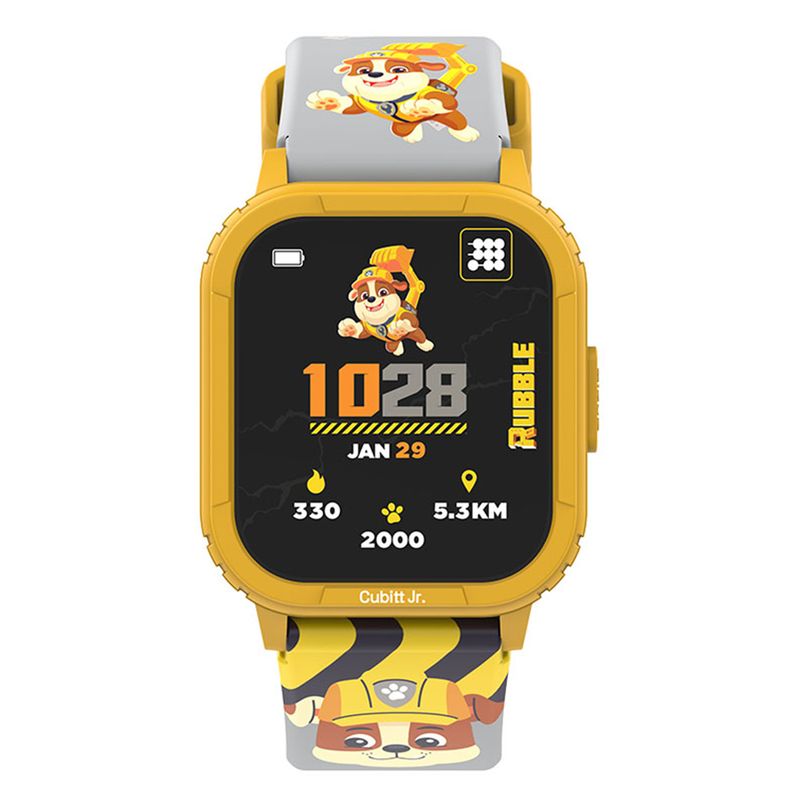 104837001-Reloj-smartwatch-Cubitt-Jr.-Paw-Patrol-Rubble-Yellow-Hero-para-niño