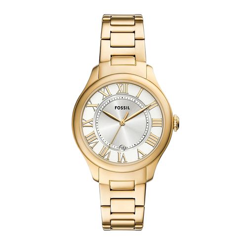 Reloj Fossil análogo de acero inoxidable dorado para mujer
