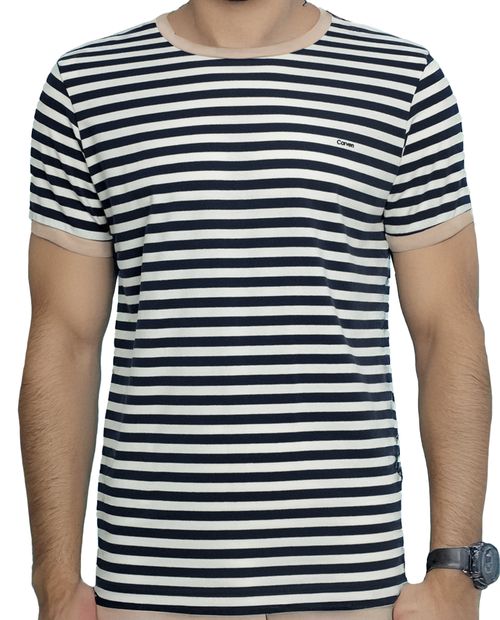 Camiseta Carven bicolor rayada para hombre