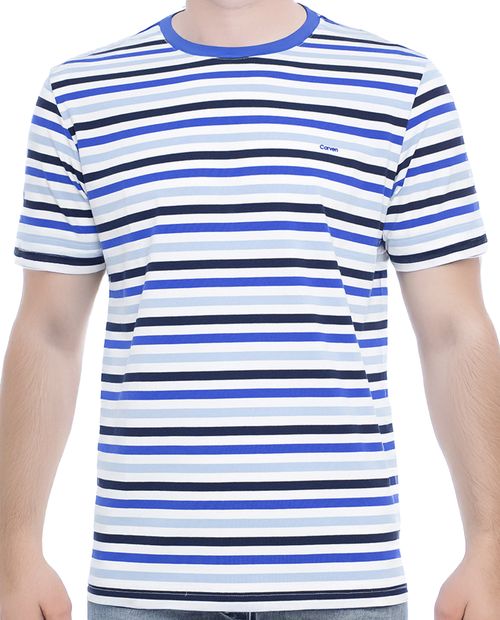 Camiseta Carven multicolor rayada para hombre