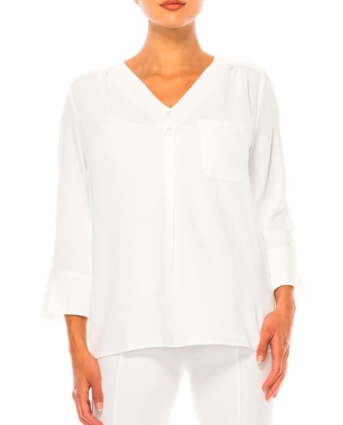 Blusa Zac and Rachel formal manga 3/4 para mujer