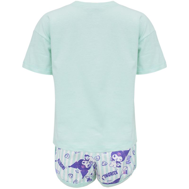 Pijama-de-2-piezas-verde-con-estampado-de-Kuroni-para-niña-104774247