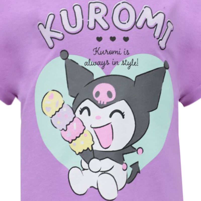 Blusa-morada-con-estampado-de-Kuromi-para-niña-104774283