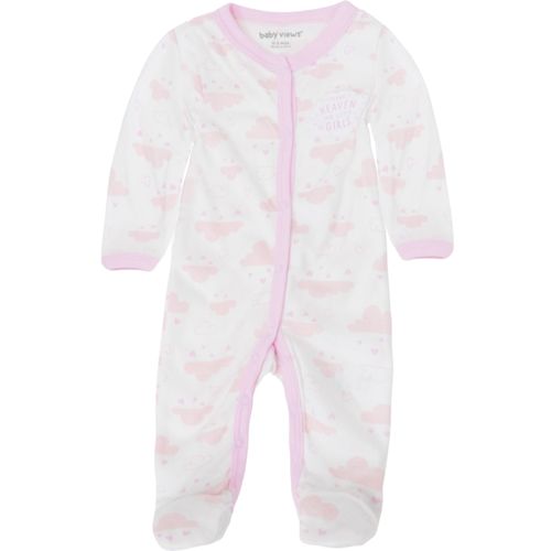 Pijama blanca con estampado de nubes para bebé niña