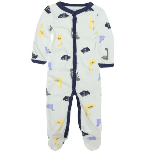 Pijama celeste con estampado de dinosarios para bebé niño