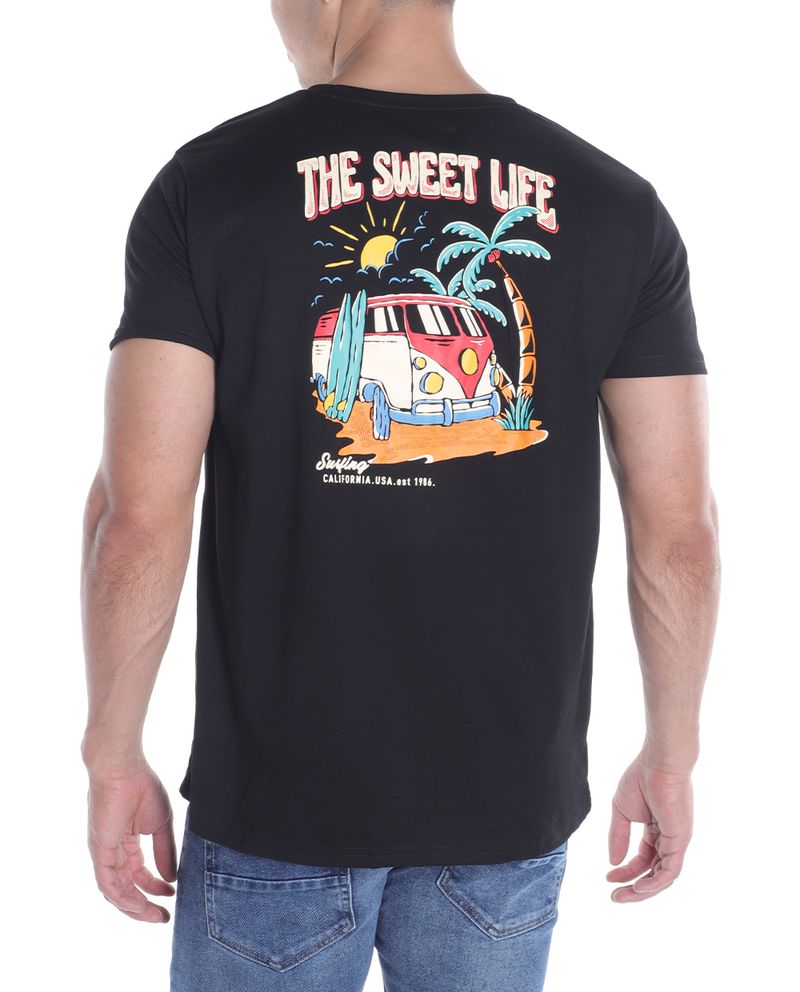 104794340-Camiseta-Orange-negra-con-estampado--The-Sweet-Life--para-hombre