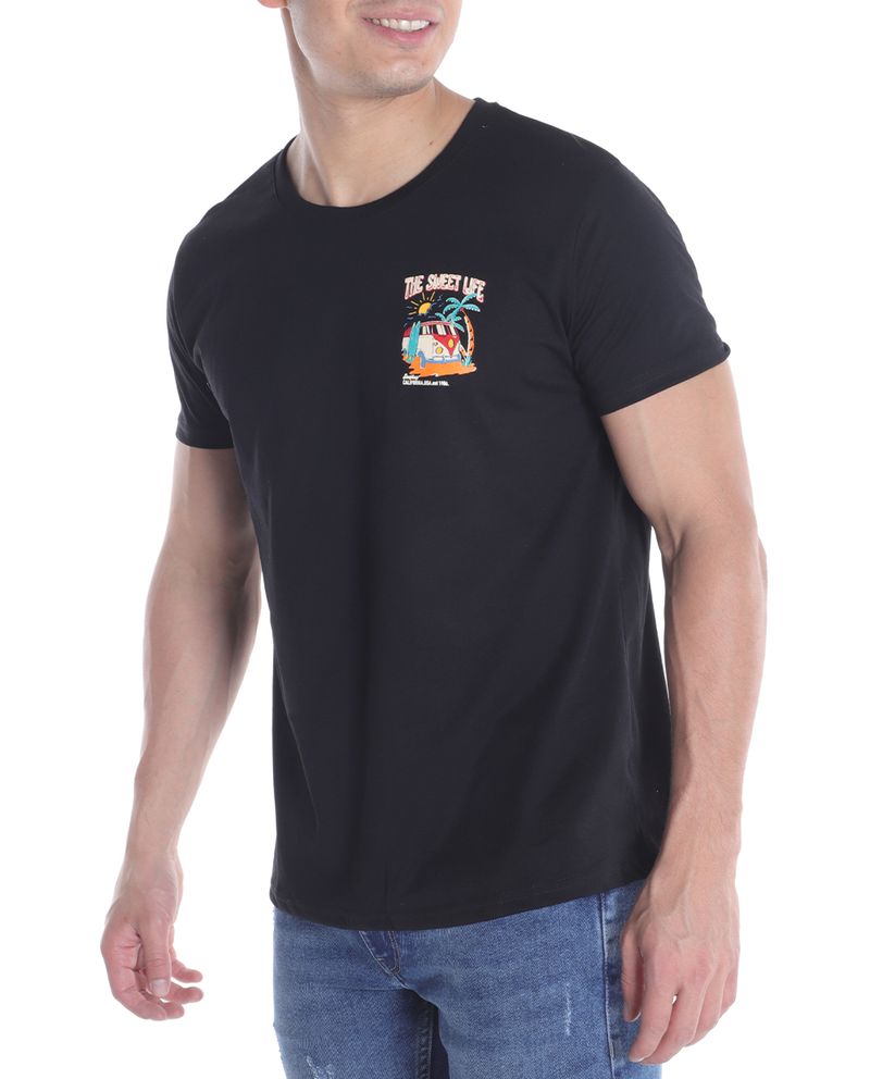 104794340-Camiseta-Orange-negra-con-estampado--The-Sweet-Life--para-hombre