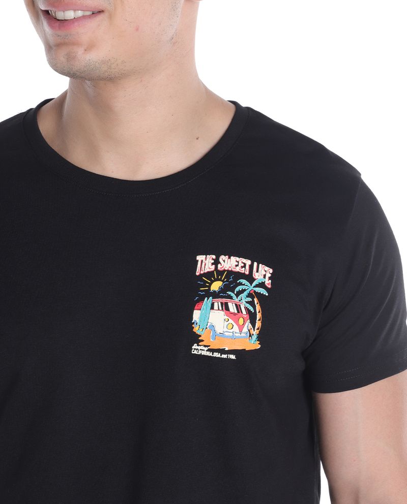 104794340-Camiseta-Orange-negra-con-estampado--The-Sweet-Life--para-hombre