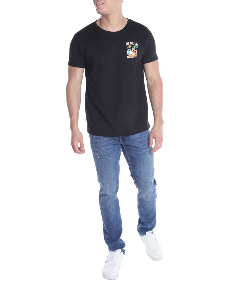 104794340-Camiseta-Orange-negra-con-estampado--The-Sweet-Life--para-hombre