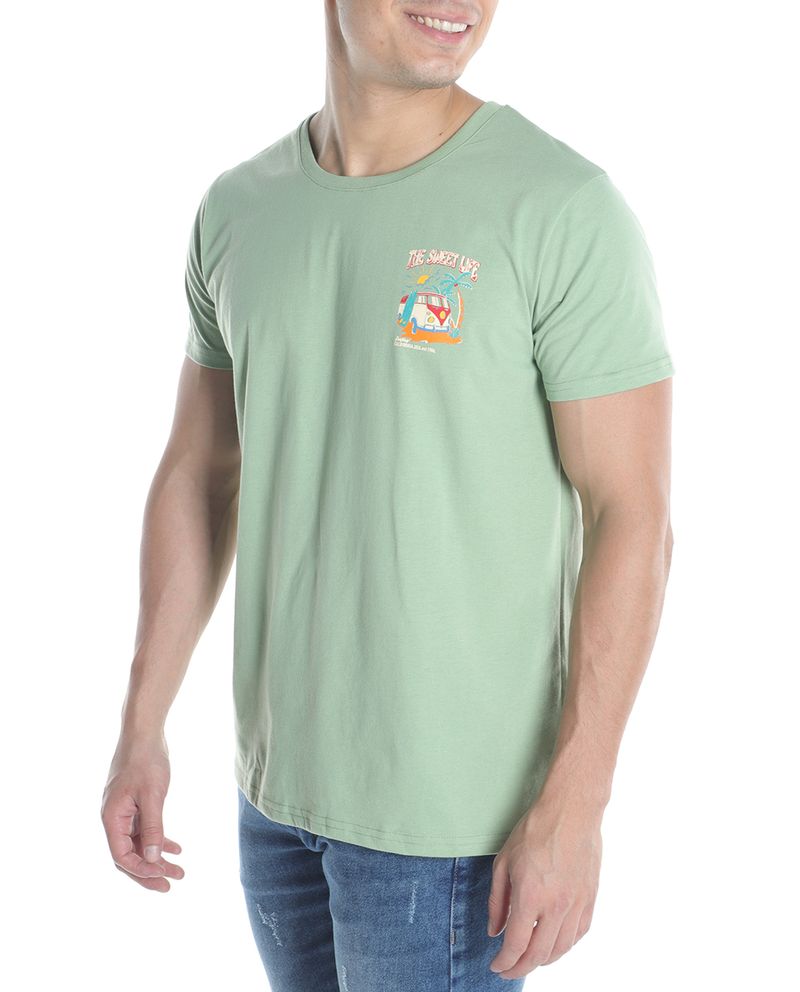 104794348-Camiseta-Orange-verde-con-estampado--The-Sweet-Life--para-hombre