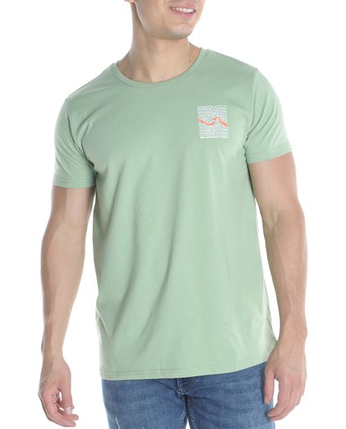 Camiseta Orange verde con estampado "Upside Down" para hombre