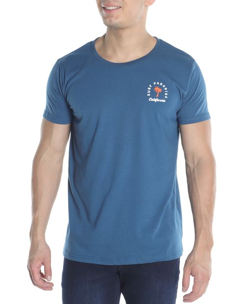 Camiseta Orange navy estampada "surf paradise" para hombre