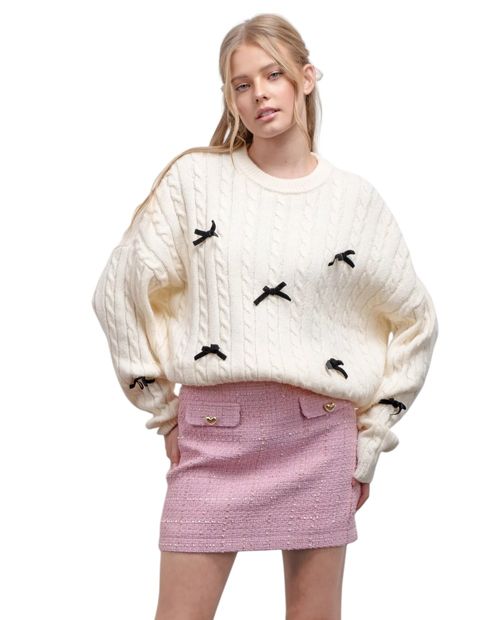 Suéter Mine pull over beige para mujer