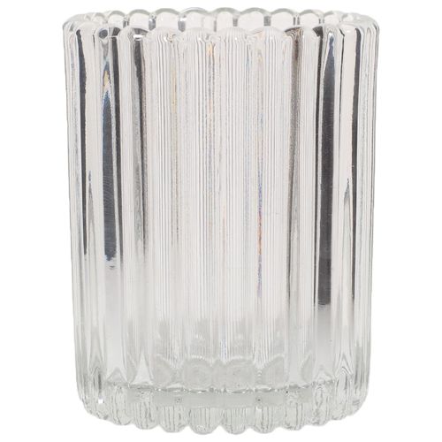 Portavela decorativo de vidrio 8x10 cm