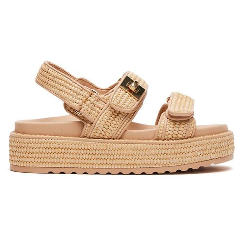 Sandalia casual Steve Madden beige para mujer