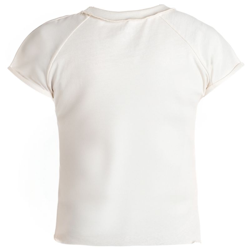 Blusa-beige-con-estampado-para-niña-104793607