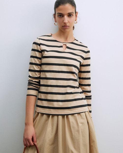 Blusa Sfera estampada manga larga para mujer