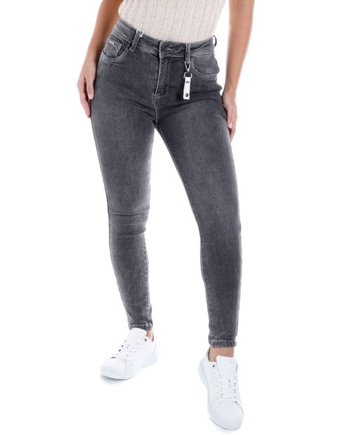 Jeans Most Wanted skinny gris de cintura alta para mujer