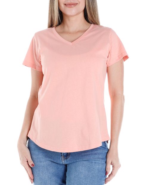 Camiseta Nicolle rosada manga corta para mujer