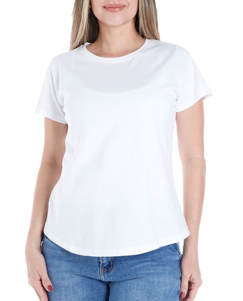 Camiseta Nicolle blanca manga corta para mujer