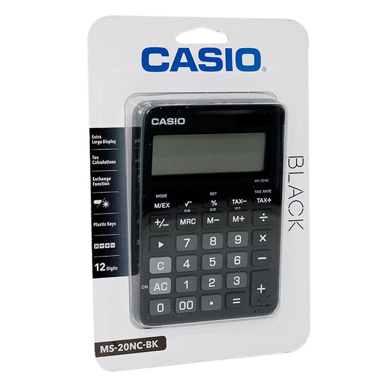 Calculadora Casio 12 dígitos negra