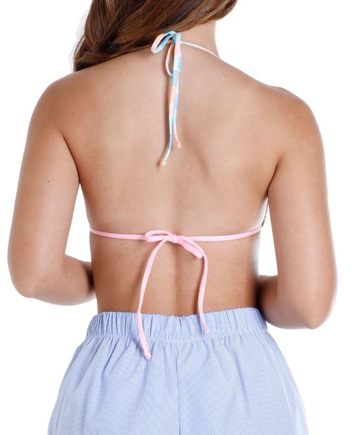 Top de bikini Orange multicolor para mujer
