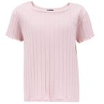 Blusa-rosada-con-acanalado-para-niña-104785763