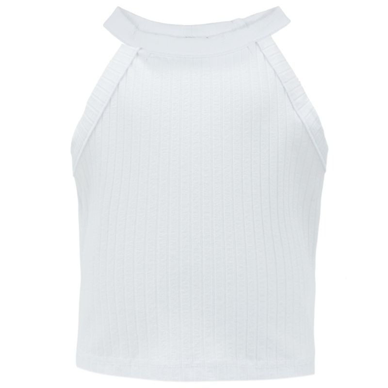 Blusa-blanca-con-acanalado-para-niña-104785759