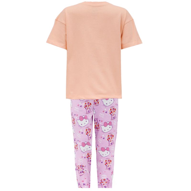 Pijama-de-2-piezas-bicolor-con-estampado-de-Hello-Kitty-para-niña-104774259