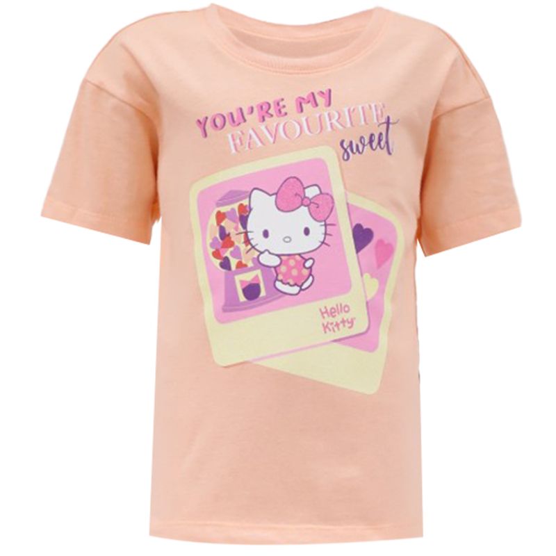 Pijama-de-2-piezas-bicolor-con-estampado-de-Hello-Kitty-para-niña-104774259