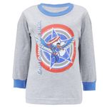 Pijama-de-2-piezas-bicolor-con-estampado-de-Capitan-America-para-niño-104832199