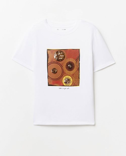 Camiseta Sfera estampada manga corta para mujer