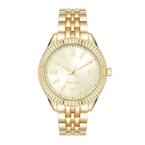 Reloj Nine West análogo metálico dorado para mujer