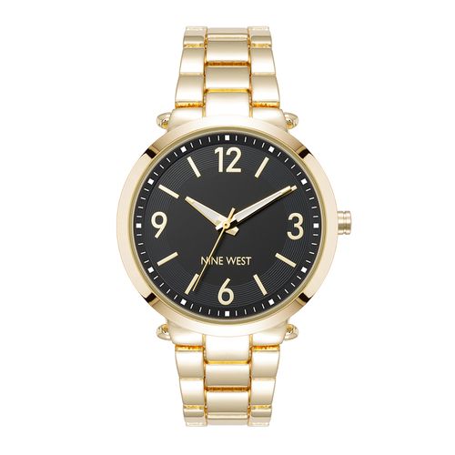 Reloj Nine West análogo de metal dorado para mujer