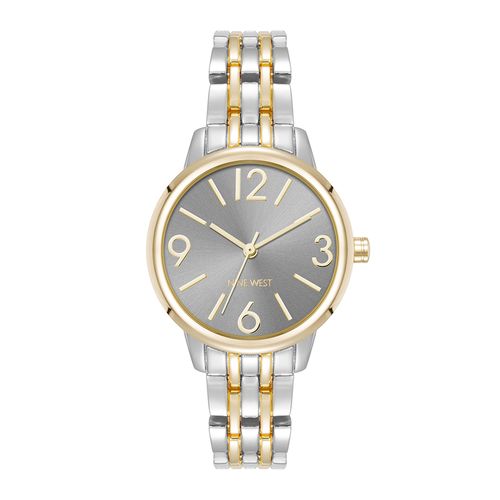 Reloj Nine West análogo de metal dorado para mujer