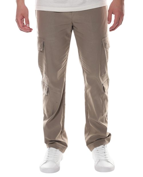 Pantalón cargo Orange khaki sólido para hombre