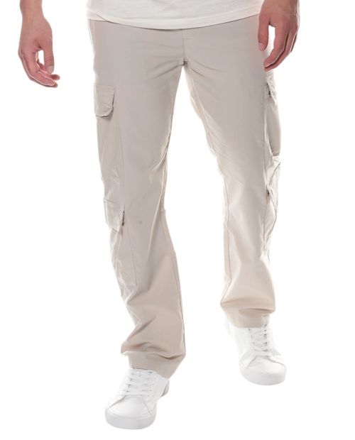 Pantalón cargo Orange beige sólido para hombre