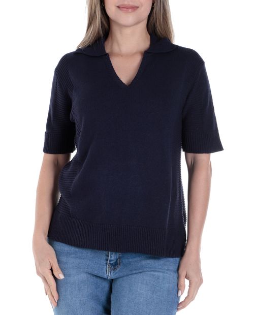 Blusa Sabrina sweatshirt negra manga 3/4 para mujer