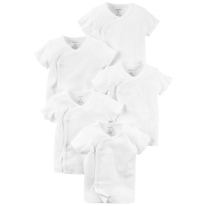 Set-de-5-camisetas-blancas-solido-para-bebe-niño-104846091