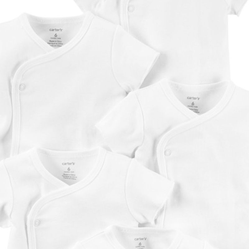 Set-de-5-camisetas-blancas-solido-para-bebe-niño-104846091