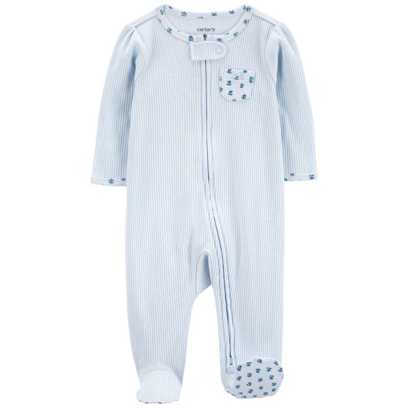 Pijama-celeste-bolsillo-estampado-para-bebe-niña-104846099