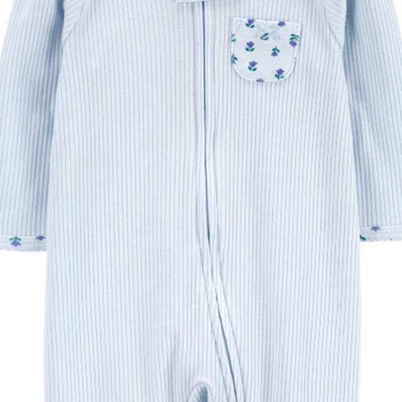 Pijama-celeste-bolsillo-estampado-para-bebe-niña-104846099